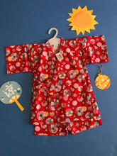 Load image into Gallery viewer, Toddler Girl’s Cotton Small Red Flower 2-piece Jinbei