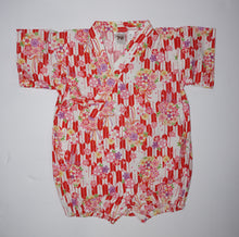 Load image into Gallery viewer, Baby Girl’s Cotton Red Feather Jinbei Romper