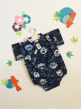 Load image into Gallery viewer, Baby Boy’s Cotton Navy Mount Fuji Jinbei Romper